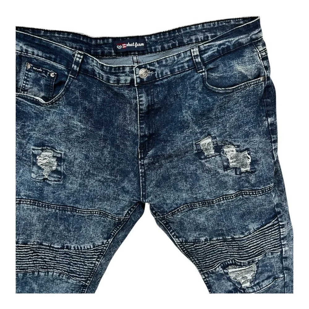 Phat Farm Men's Skinny Fit Distressed Jeans | Size 40WX30L |‎ Y2K Hiphop